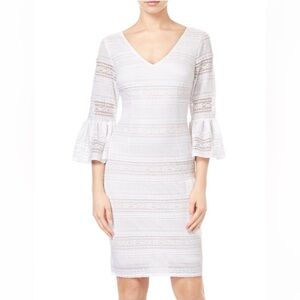 Adrianna Papell Ava Lace Bell Sleeve Sheath Dress NWT Size 12